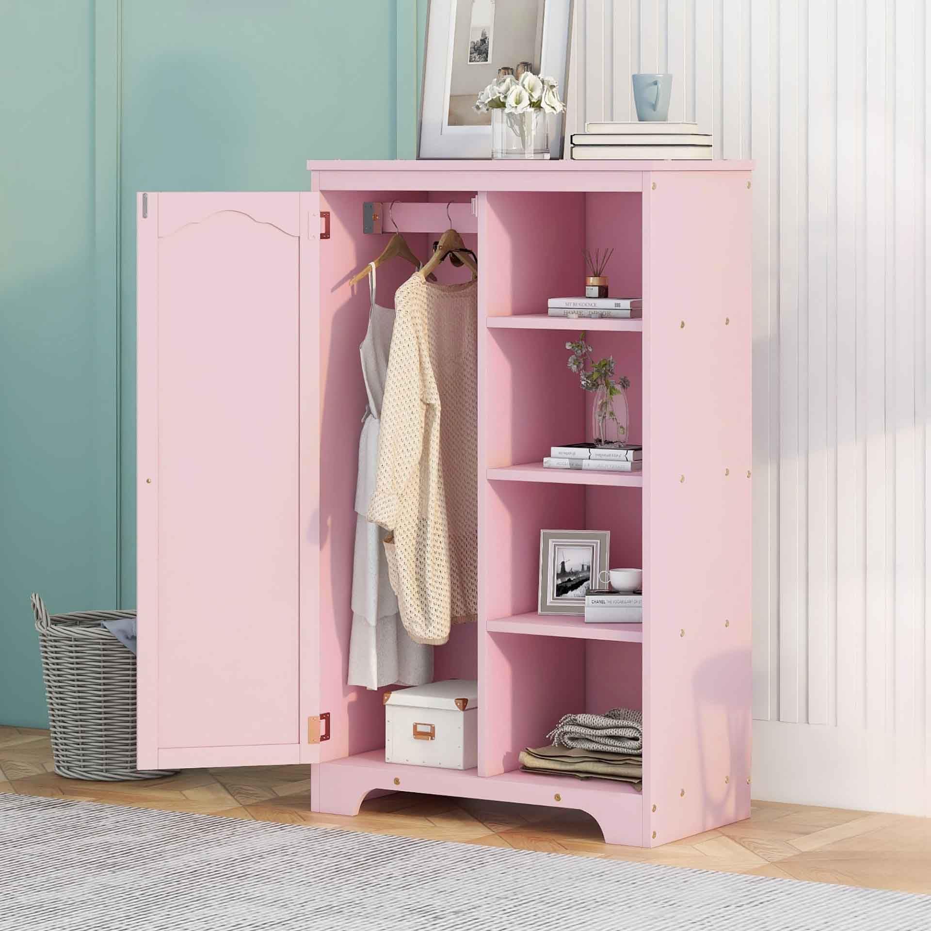 Spacious wardrobe for baby with built-in drawer providing organized storage for clothes and essentials.