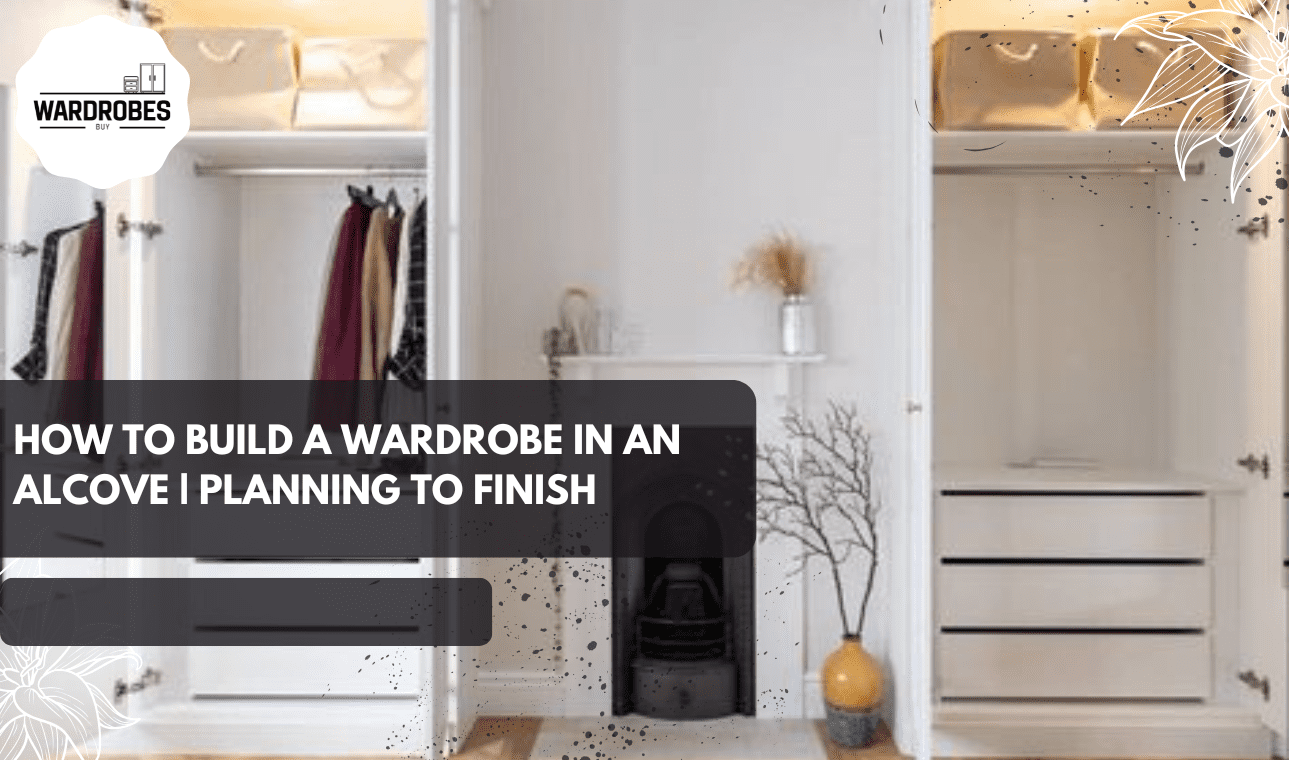 How to build a wardrobe in an alcove with built-in storage and hinged doors.