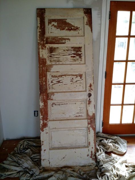 How to paint wardrobe doors by sanding and preparing old wooden doors before painting.